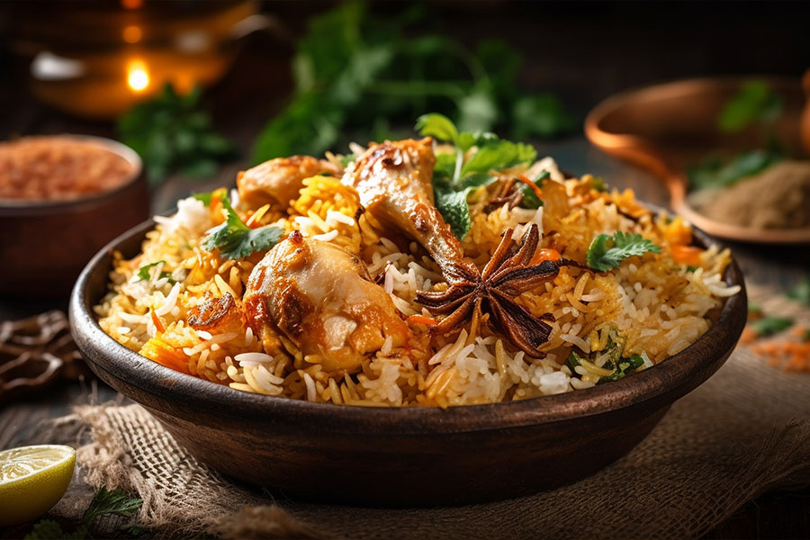 Indische Reis-Biryani-Spezialitäten